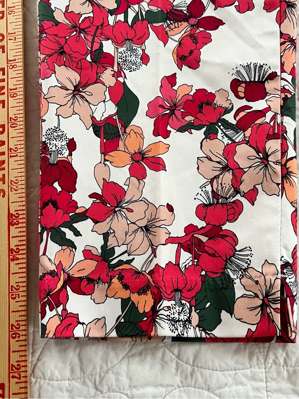 NWOT Liz Claiborne Emma White/Pink Floral Slim-leg Ankle Pants Vibrant Happy Fun - Picture 7 of 9
